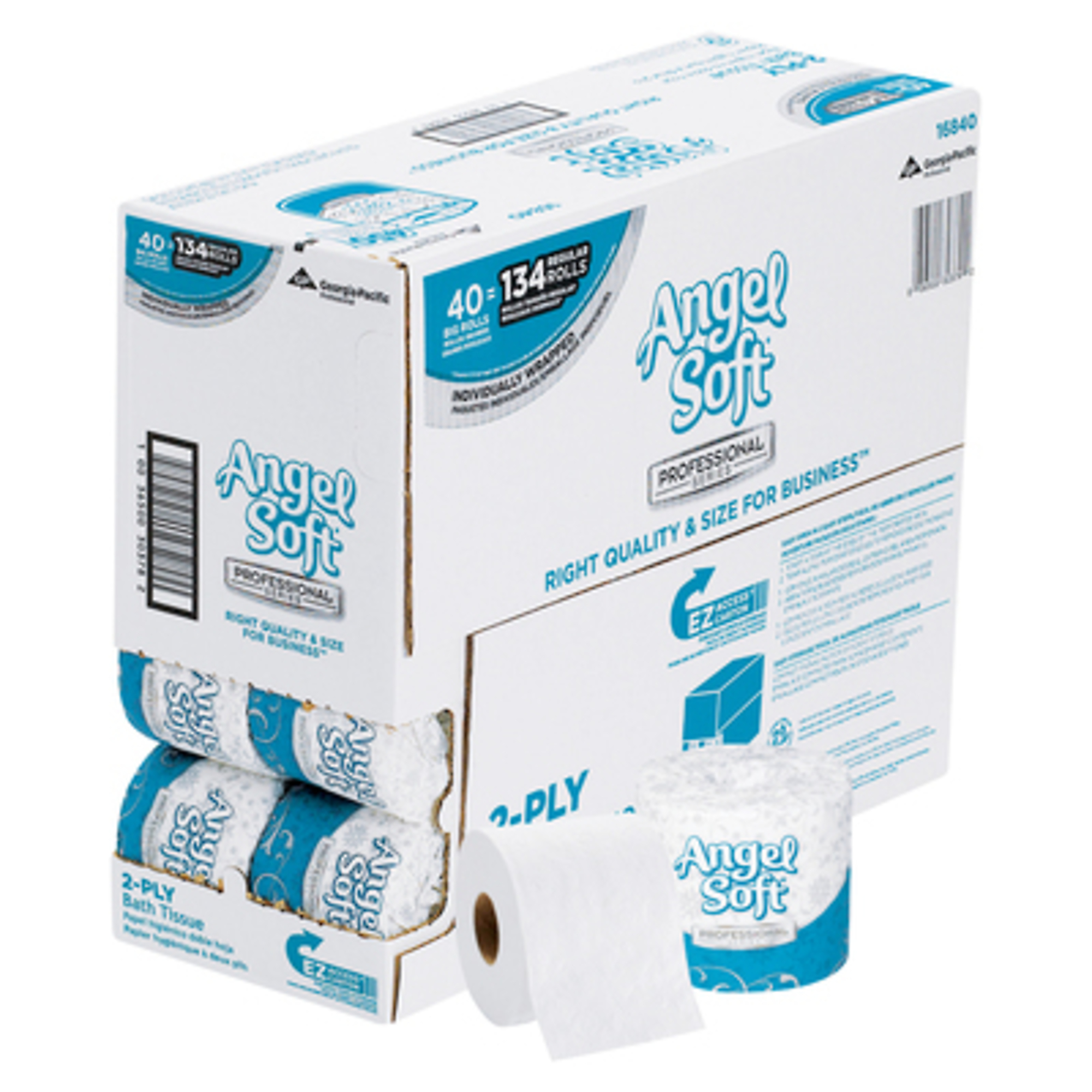 Angel Soft, Angel Soft Bathroom Tissue Dispenser Pack 40/CS, Color Family White, Model# TT2BTA